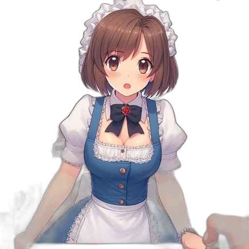 dress, staff, robot, face, anime, pixel art, concept art, oil painting transparent PNG cut-out