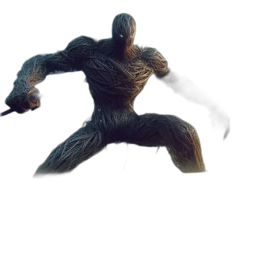 creature, animal, hair, mask, concept art, 3d render, comic book art, fantasy art transparent PNG cut-out