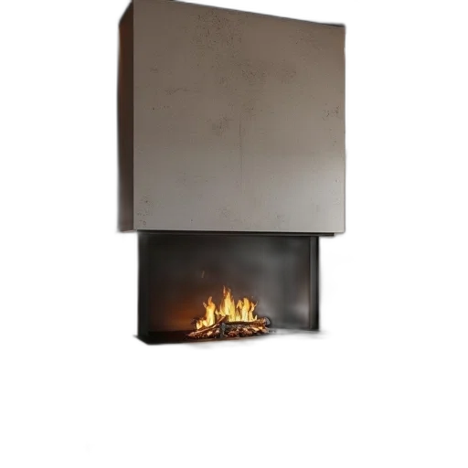 furniture, 3d render, fire, contemporary transparent PNG cut-out