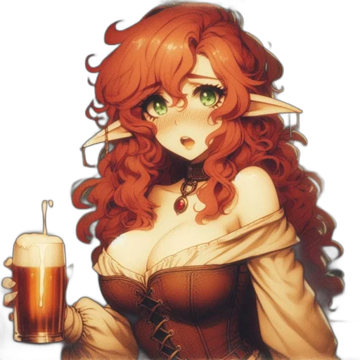 staff, face, dress, crown, anime, pixel art, fantasy art, concept art transparent PNG cut-out