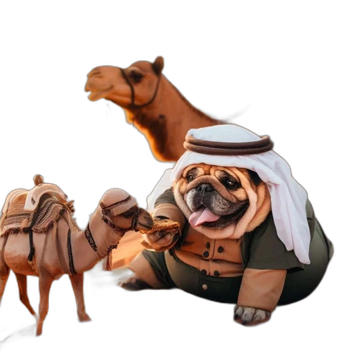 animal, staff, concept art, photorealistic, fantasy art, 3d render, earth tones, pug transparent PNG cut-out