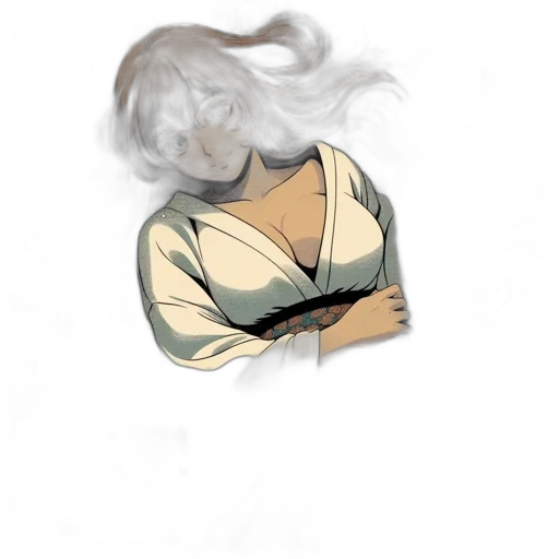 dress, hair, mask, jacket transparent PNG cut-out