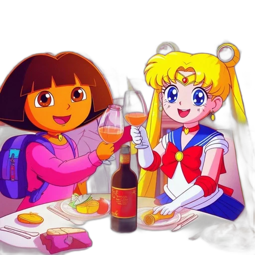 food, bottle, vaporwave, anime, cartoon, concept art, fire, outer space transparent PNG cut-out