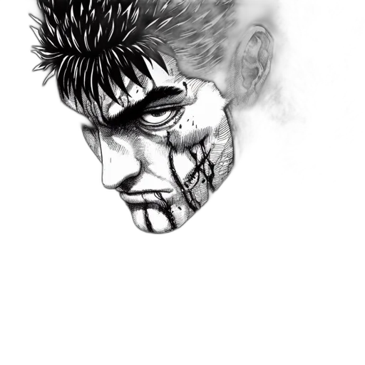 mask, face, creature, comic book art, concept art, pencil sketch, photorealistic, intense transparent PNG cut-out