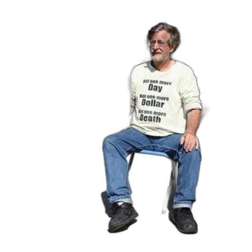 jacket, furniture, staff, robot, 3d render, concept art, man, sits transparent PNG cut-out