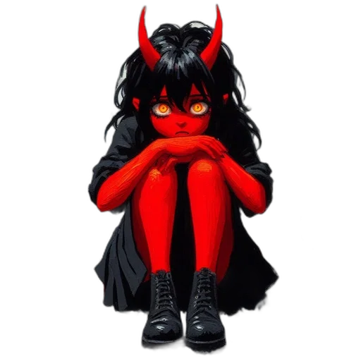 mask, creature, dress, pixel art, concept art, anime, 3d render, red transparent PNG cut-out