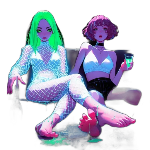 dress, mask, robot, shoes, vaporwave, concept art, pixel art, cyberpunk transparent PNG cut-out