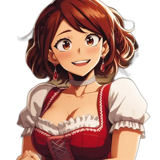 dress, face, crown, staff, anime, cartoon, watercolor, pixel art transparent PNG cut-out