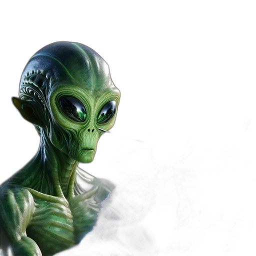 creature, face, mask, concept art, 3d render, fantasy art, photorealistic, outer space transparent PNG cut-out