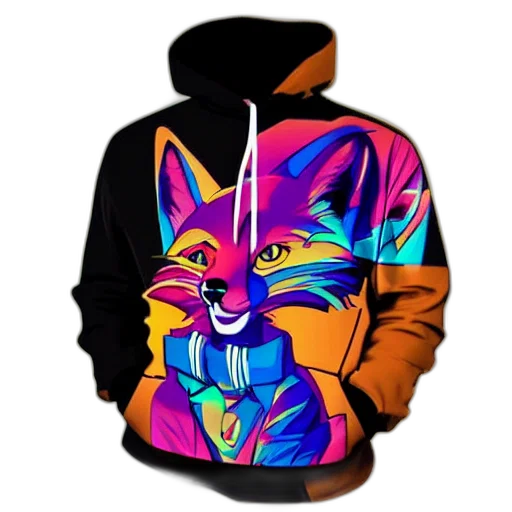 jacket, vaporwave, cyberpunk, 3d render transparent PNG cut-out