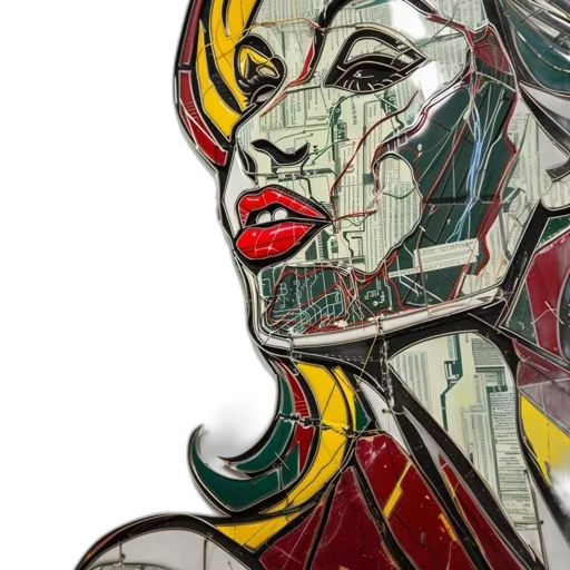 face, mask, comic book art, photorealistic, modern, artwork, depicts, stylized transparent PNG cut-out