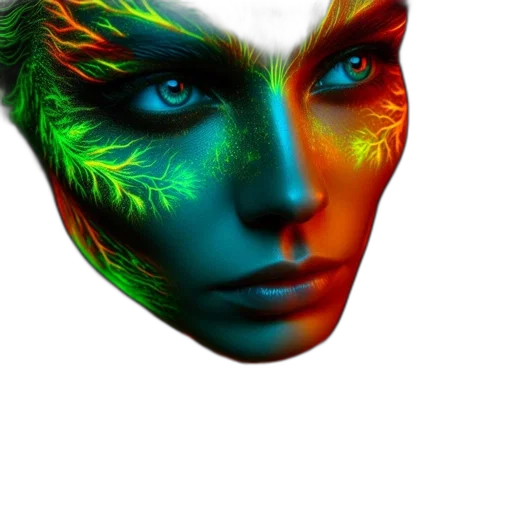 mask, face, creature, jewelry, fantasy art, photorealistic, cyberpunk, concept art transparent PNG cut-out