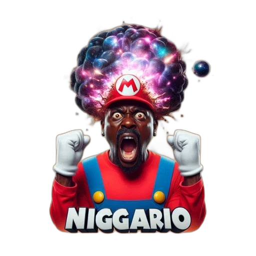 hat, animal, hair, pixel art, concept art, 3d render, anime, mario transparent PNG cut-out