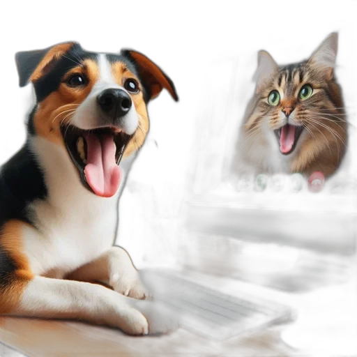 animal, creature, photorealistic, concept art, 3d render, oil painting, dog, cat transparent PNG cut-out