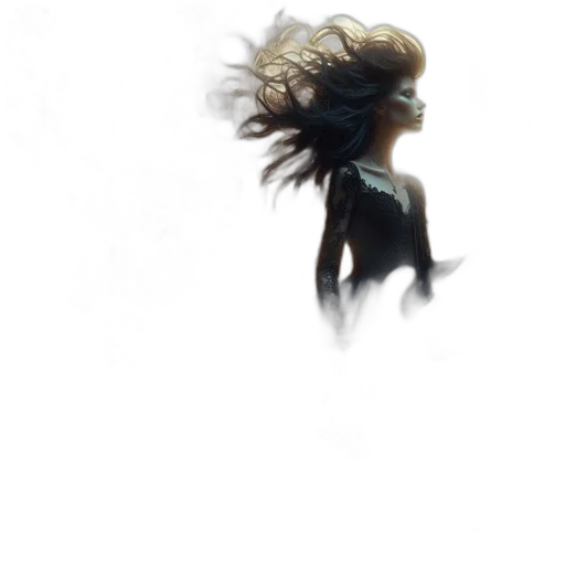 hair, dress, creature, face, concept art, photorealistic, comic book art, fantasy art transparent PNG cut-out