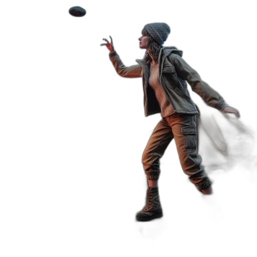 jacket, staff, weapon, hat, concept art, fantasy art, photorealistic, pixel art transparent PNG cut-out