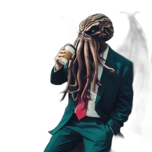 jacket, creature, hair, animal, concept art, photorealistic, fantasy art, vaporwave transparent PNG cut-out