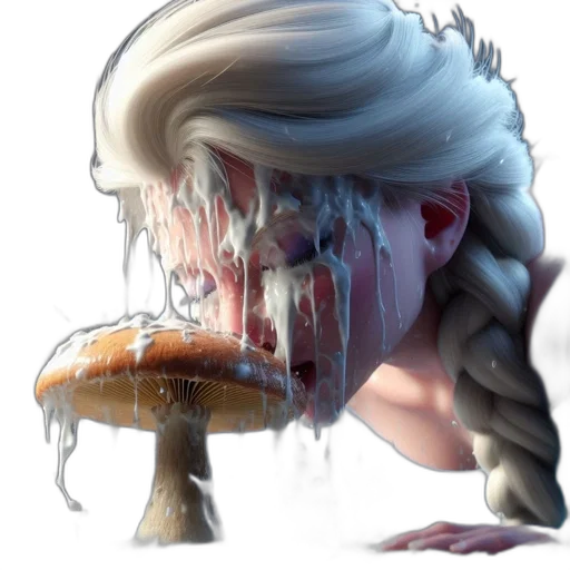 hair, food, face, creature, concept art, fantasy art, pixel art, photorealistic transparent PNG cut-out