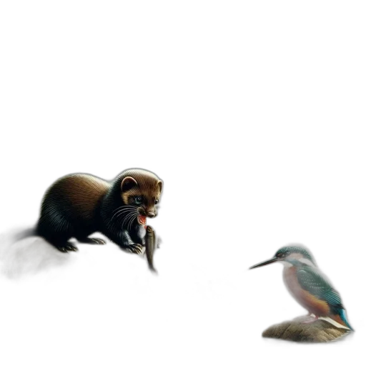 animal, creature, concept art, 3d render, photorealistic, pixel art, forest, underwater transparent PNG cut-out
