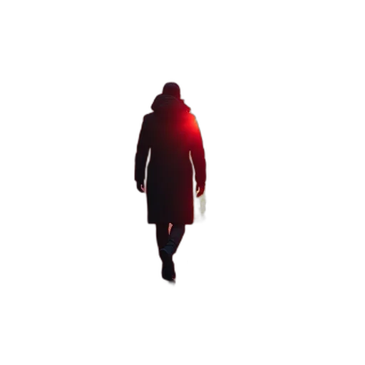 jacket, creature, mask, hat, concept art, pixel art, 3d render, cyberpunk transparent PNG cut-out