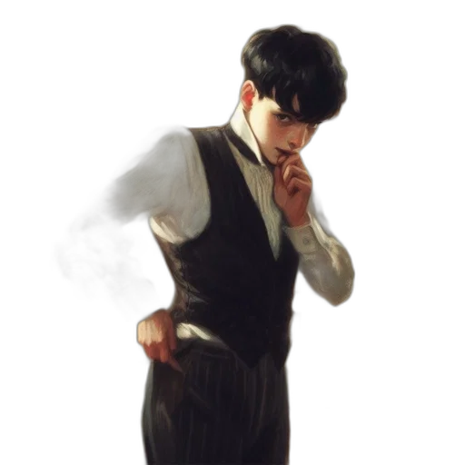 staff, face, concept art, photorealistic, oil painting, pixel art, fog, monochrome transparent PNG cut-out