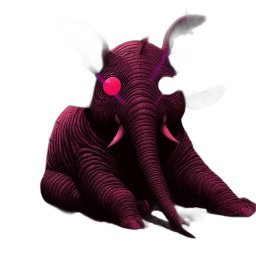 creature, animal, dragon, mask, concept art, 3d render, pixel art, fantasy art transparent PNG cut-out