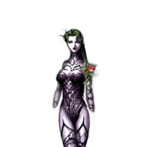 dress, jewelry, concept art, fantasy art, comic book art, pixel art, green, dark transparent PNG cut-out