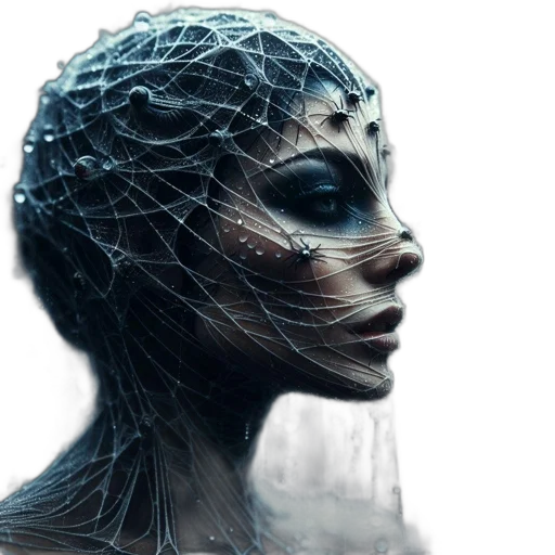 mask, face, creature, robot, concept art, cyberpunk, fantasy art, photorealistic transparent PNG cut-out