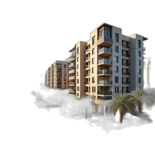 building, 3d render, photorealistic, concept art transparent PNG cut-out