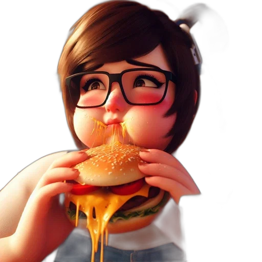 food, face, staff, animal, 3d render, photorealistic, concept art, cartoon transparent PNG cut-out