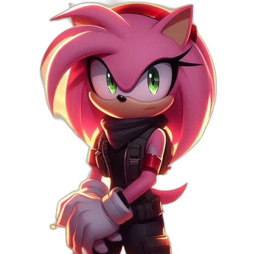 jacket, staff, concept art, 3d render, pixel art, cartoon, red, animated transparent PNG cut-out