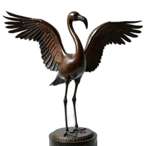 animal, staff, 3d render, photorealistic, concept art, fantasy art, bronze, statue transparent PNG cut-out