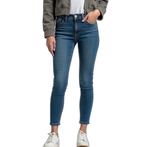 jacket, shoes, 3d render, monochrome, earth tones, high, waist, jeans transparent PNG cut-out