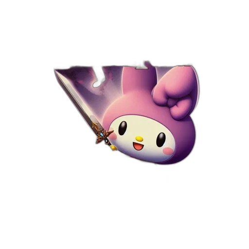 weapon, sword, staff, dragon, pixel art, concept art, fantasy art, vaporwave transparent PNG cut-out