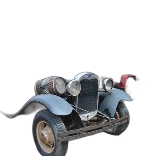 car, robot, 3d render, concept art, photorealistic, old-fashioned, parked, front transparent PNG cut-out