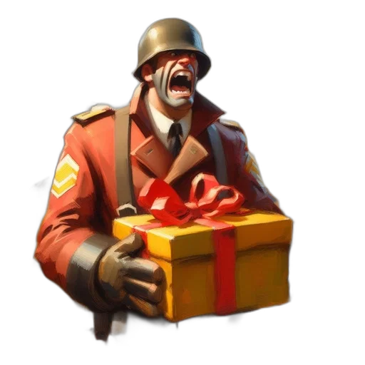 weapon, hat, face, staff, concept art, 3d render, red, soldier transparent PNG cut-out