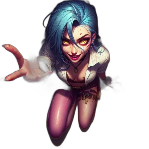 face, concept art, fantasy art, cyberpunk, comic book art, blue, eccentric, woman transparent PNG cut-out
