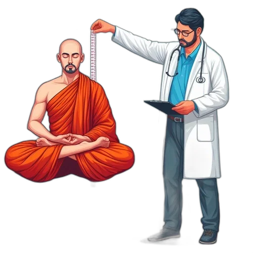 staff, concept art, pixel art, man, dressed, doctor, measures, seated transparent PNG cut-out