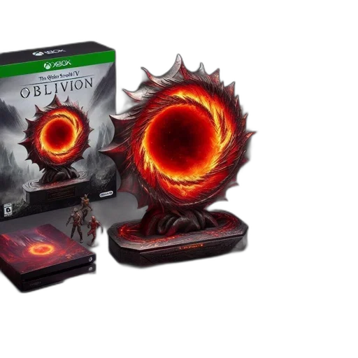 concept art, elder, scrolls, oblivion, collector, edition, features, circular transparent PNG cut-out