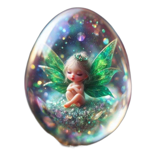 jewelry, fantasy art, oil painting, concept art, 3d render, fairy, figure, resides transparent PNG cut-out