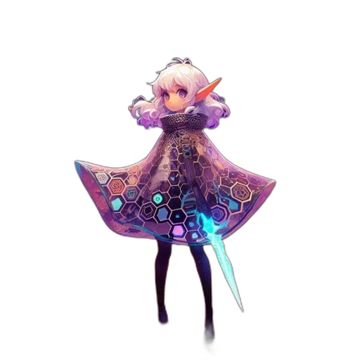 staff, dress, weapon, sword, concept art, fantasy art, 3d render, pixel art transparent PNG cut-out