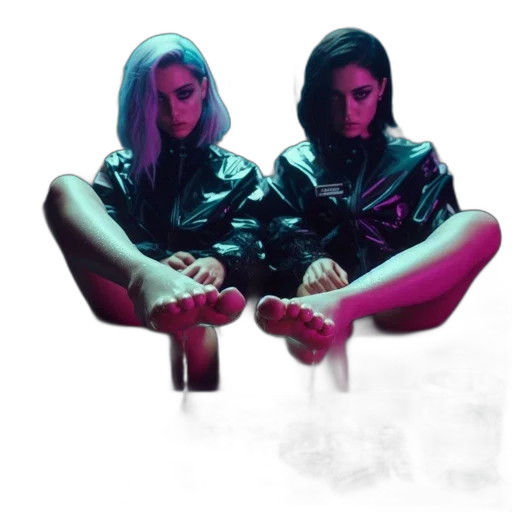 jacket, cyberpunk, concept art, vaporwave, 3d render, neon lights, neon, two transparent PNG cut-out