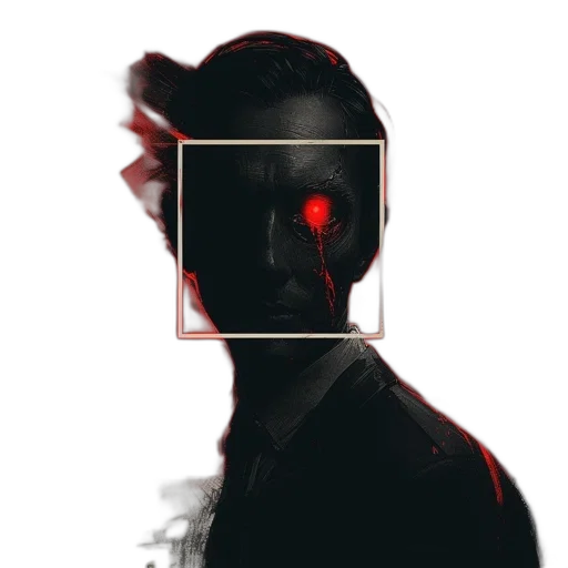 face, robot, mask, creature, cyberpunk, pixel art, concept art, 3d render transparent PNG cut-out