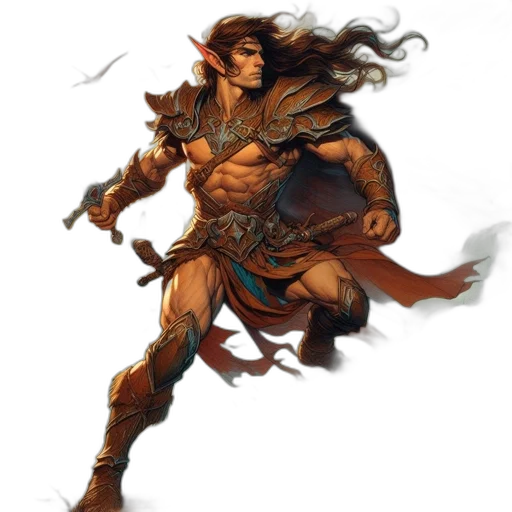 sword, staff, weapon, fantasy art, concept art, comic book art, pixel art, earth tones transparent PNG cut-out