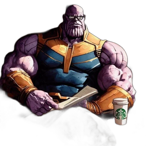 food, furniture, animal, comic book art, concept art, pixel art, fantasy art, thanos transparent PNG cut-out