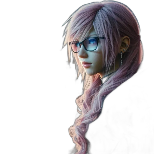 hair, face, staff, dragon, fantasy art, concept art, photorealistic, anime transparent PNG cut-out