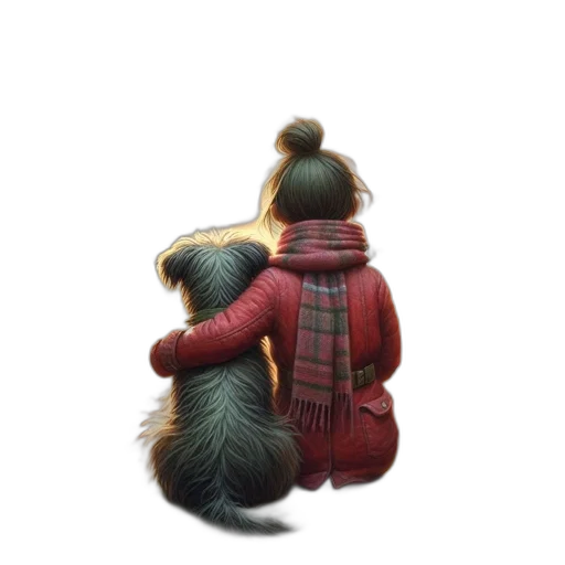 hat, jacket, hair, animal, concept art, 3d render, photorealistic, pixel art transparent PNG cut-out