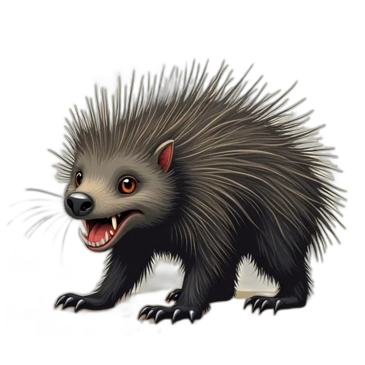 animal, creature, hair, concept art, 3d render, photorealistic, fantasy art, second transparent PNG cut-out