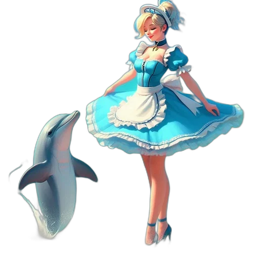 dress, staff, weapon, hat, concept art, 3d render, fantasy art, pixel art transparent PNG cut-out