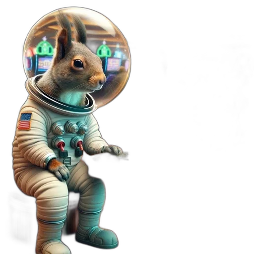 robot, staff, concept art, 3d render, outer space, colorful, casino, scene transparent PNG cut-out